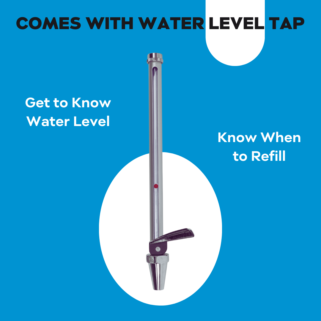 Gravity Water Filter 8.5 L (With Vision Tap + Stand + Mirror Finish) + 2 Activated Carbon Fitlers