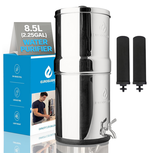 Premium Gravity Water Filtration System - 8.5L without Stand - EuroGuard Filter